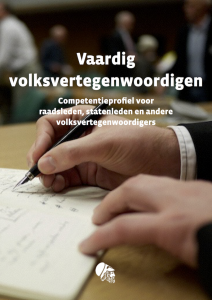 Competentieprofiel voor volksvertegenwoordigers